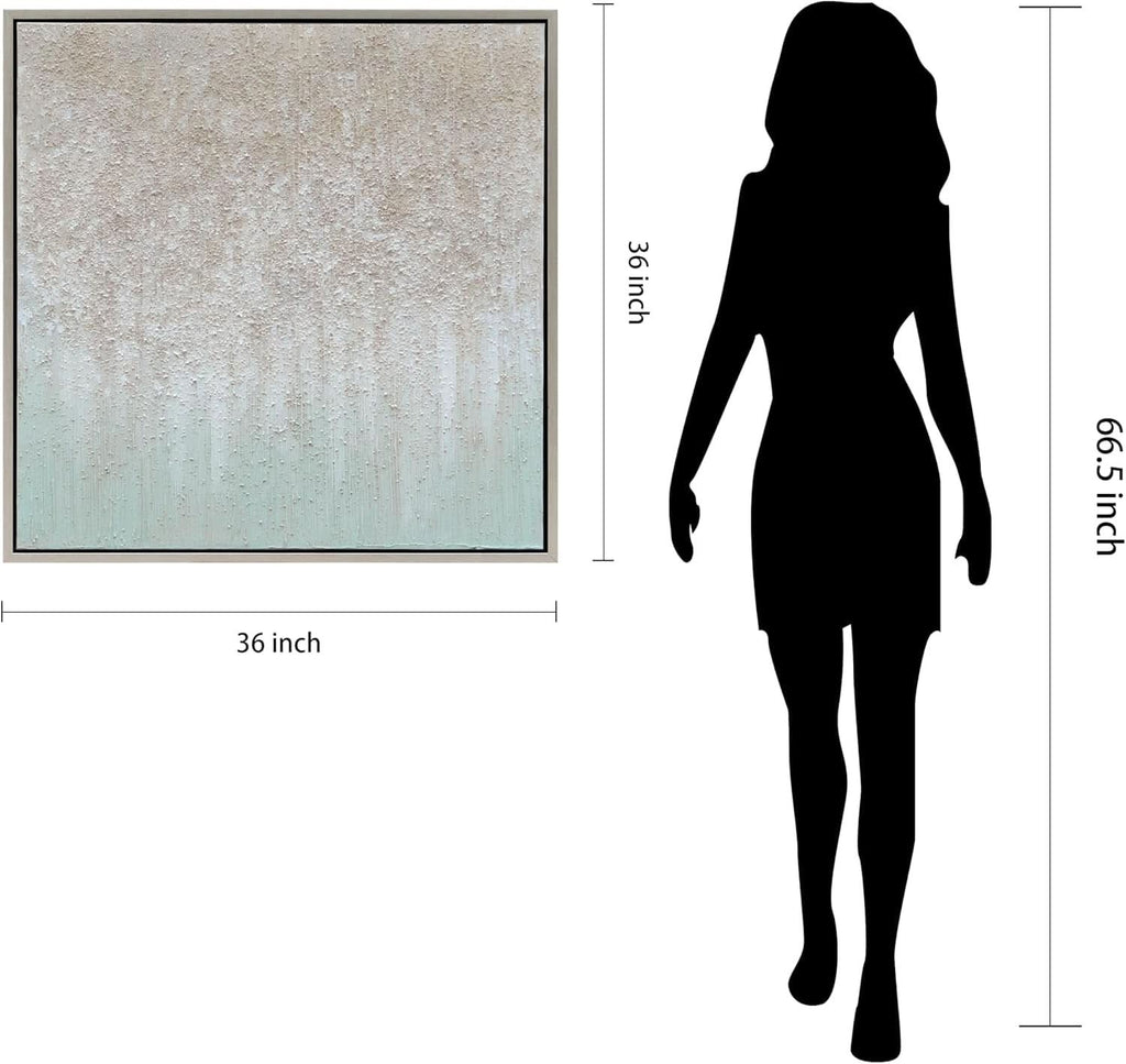 Textured Abstract Wall Art 36x36 Hand-Painted for Living Room – image 3