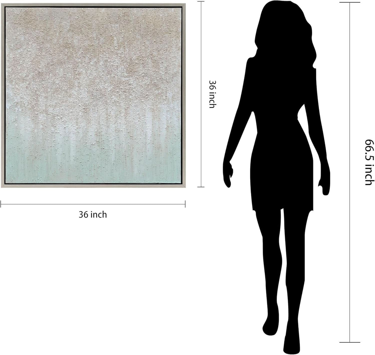 Textured Abstract Wall Art 36x36 Hand-Painted for Living Room – image 3