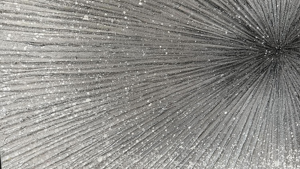 Textured Abstract Wall Art 24x48 Hand-Painted Silver Canvas – image 6