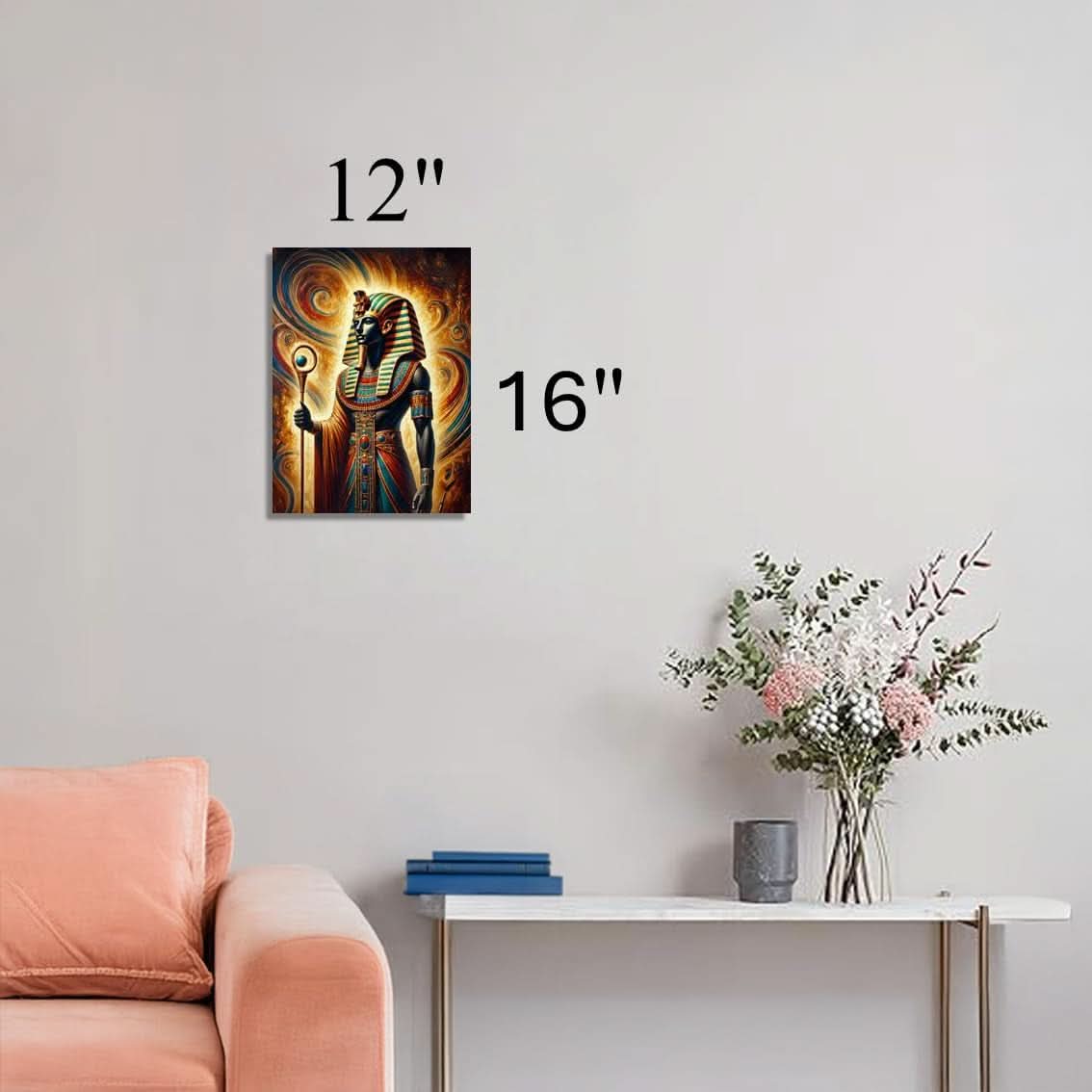 Pharaoh Egyptian Canvas Wall Art 16x12 for Living Room – image 4