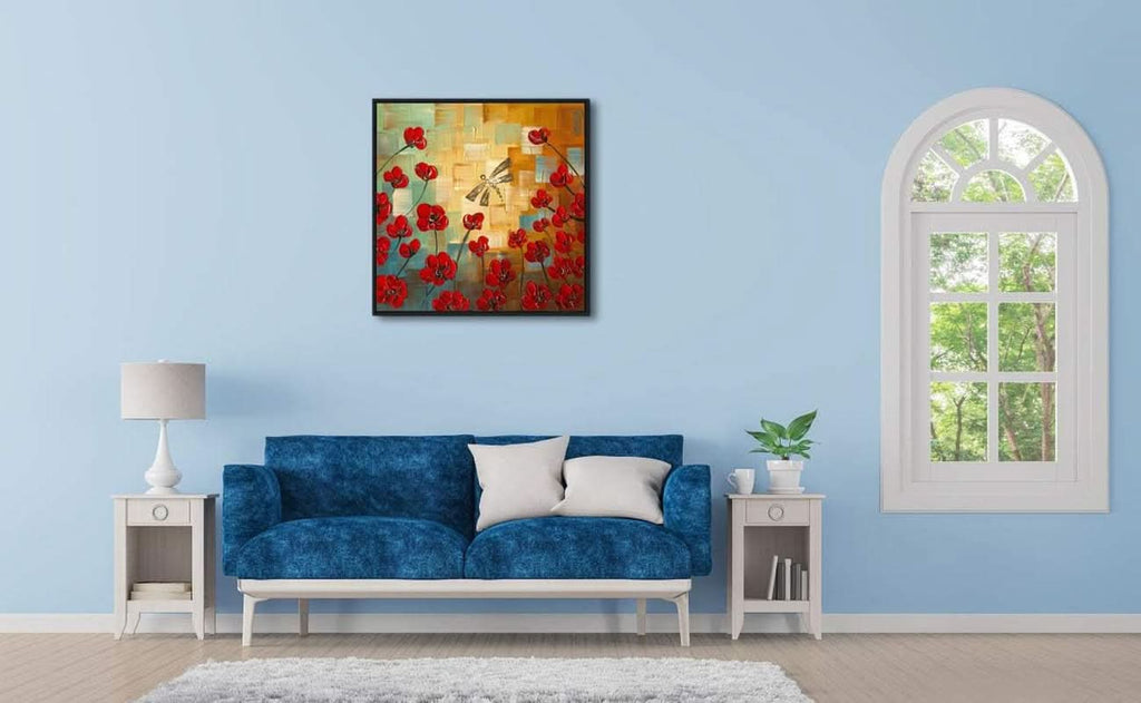 Dragonfly Impressionist Wall Art Hand-Painted Framed Canvas – image 4