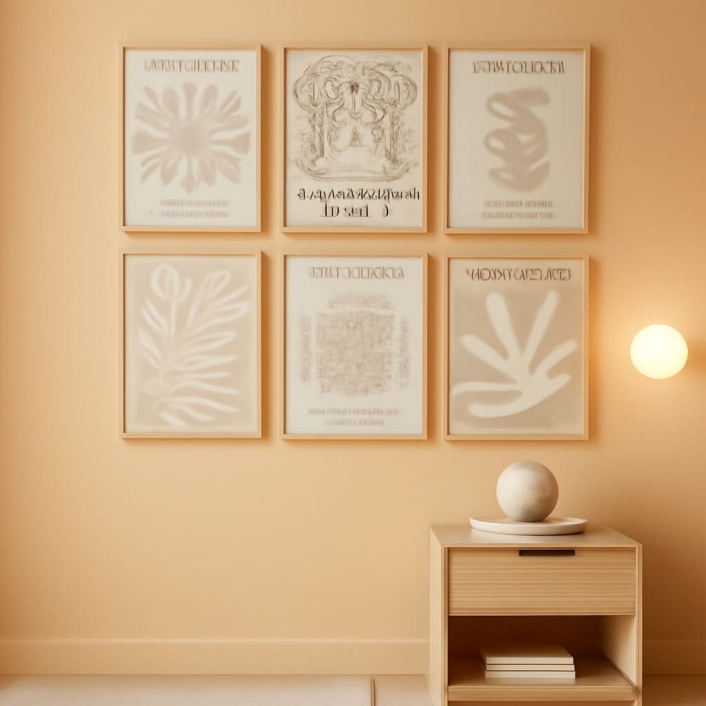 Flower Abstract Floral Wall Art 8x10 Beige Gray Canvas – main view