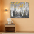 Forest Birch Textured Landscape Wall Art 24x36 Canvas – main view