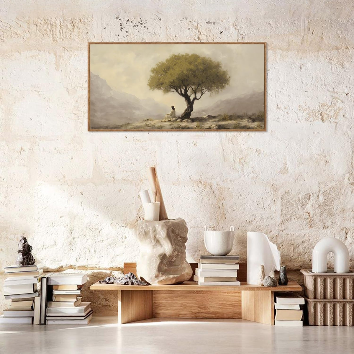 Jesus Olive Tree Christian Wall Art Set of 3 Canvas, 20x40 in – image 2