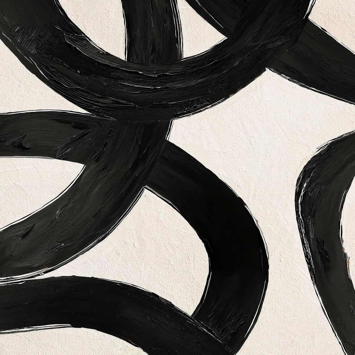 Sturdy Boho Abstract Wall Art 11x14 Framed Black White – image 4