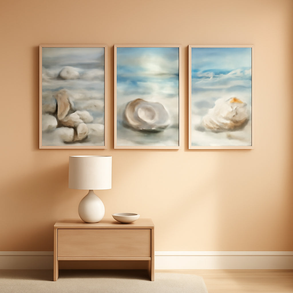 Pearl Extravagant Coastal Wall Art 20x30 Framed Canvas – main view