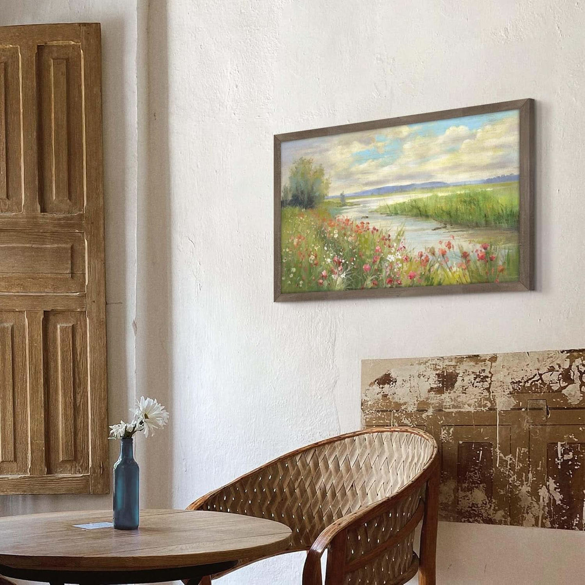 Lakeside Landscape Wall Art 24x16 Framed for Living Room – image 5