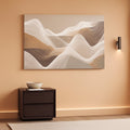 Abstract Wall Art 24x48 Beige Canvas for Living Room – main view