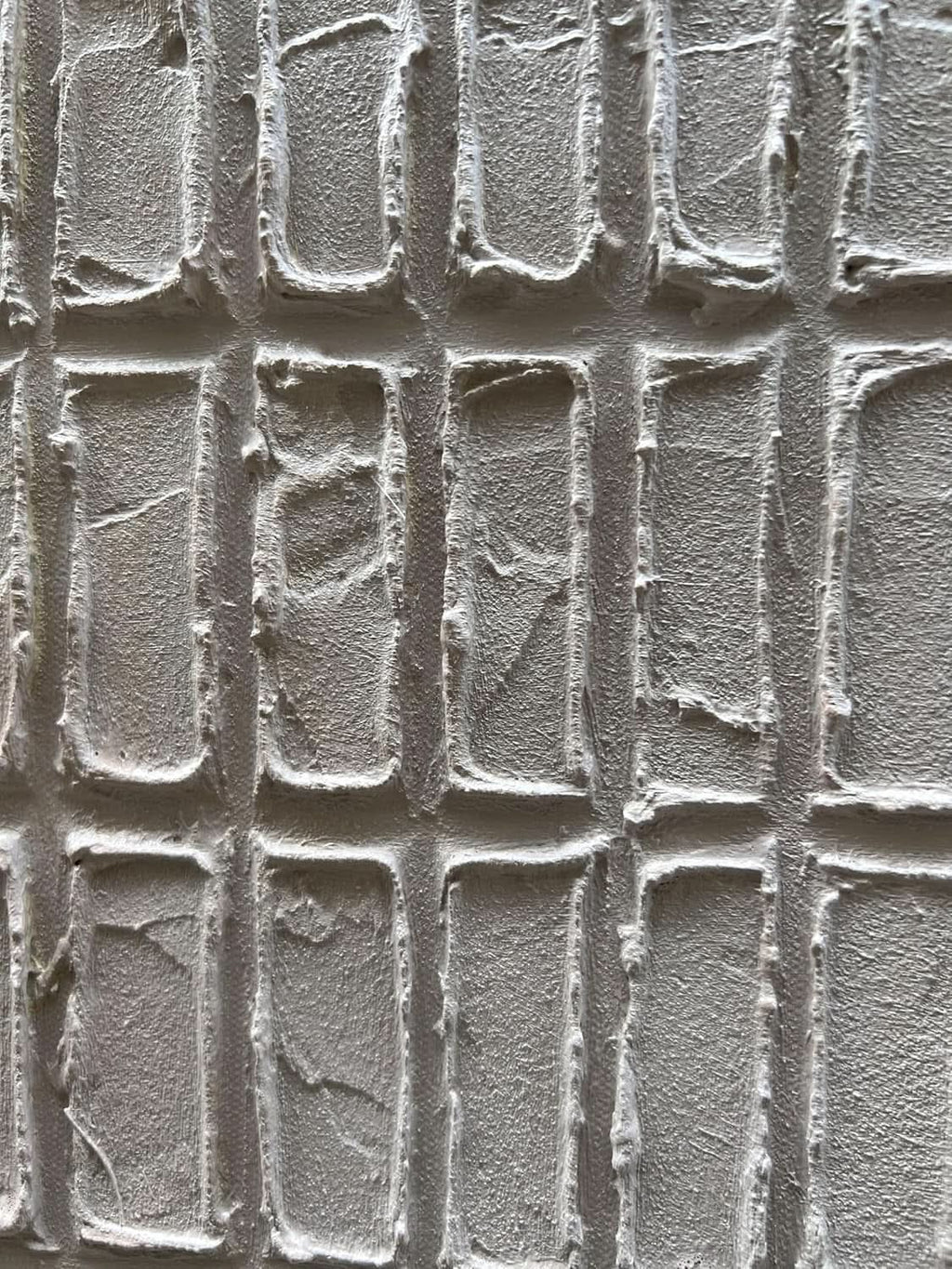 Textured Abstract Wall Art 45x30 Hand-Painted White – image 6