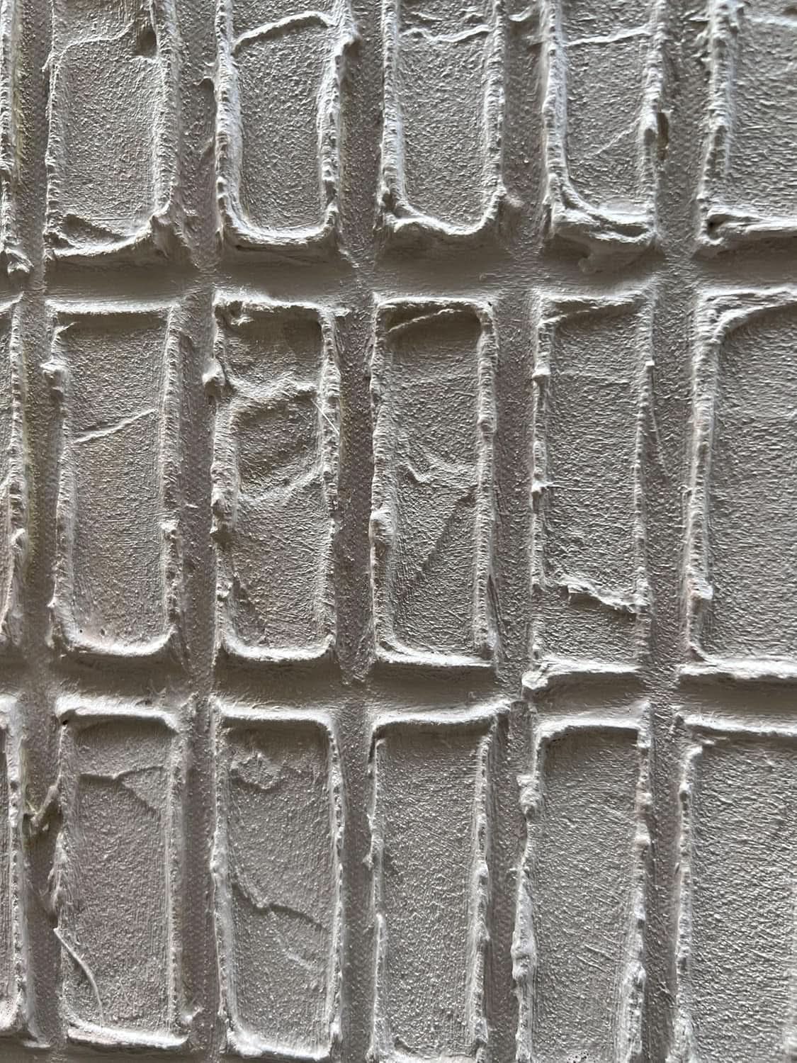 Textured Abstract Wall Art 45x30 Hand-Painted White – image 6
