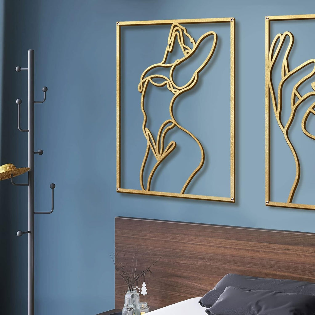 Sculptural Textured Abstract Wall Art 17x11.8 Gold – image 9