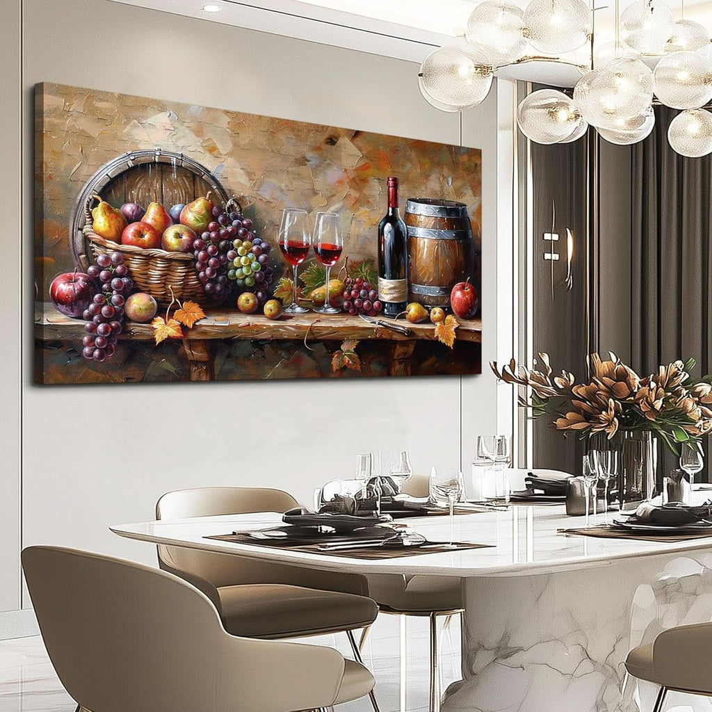 Wine Glass Crimson Canvas Wall Art 20x40 Red for Office – image 3