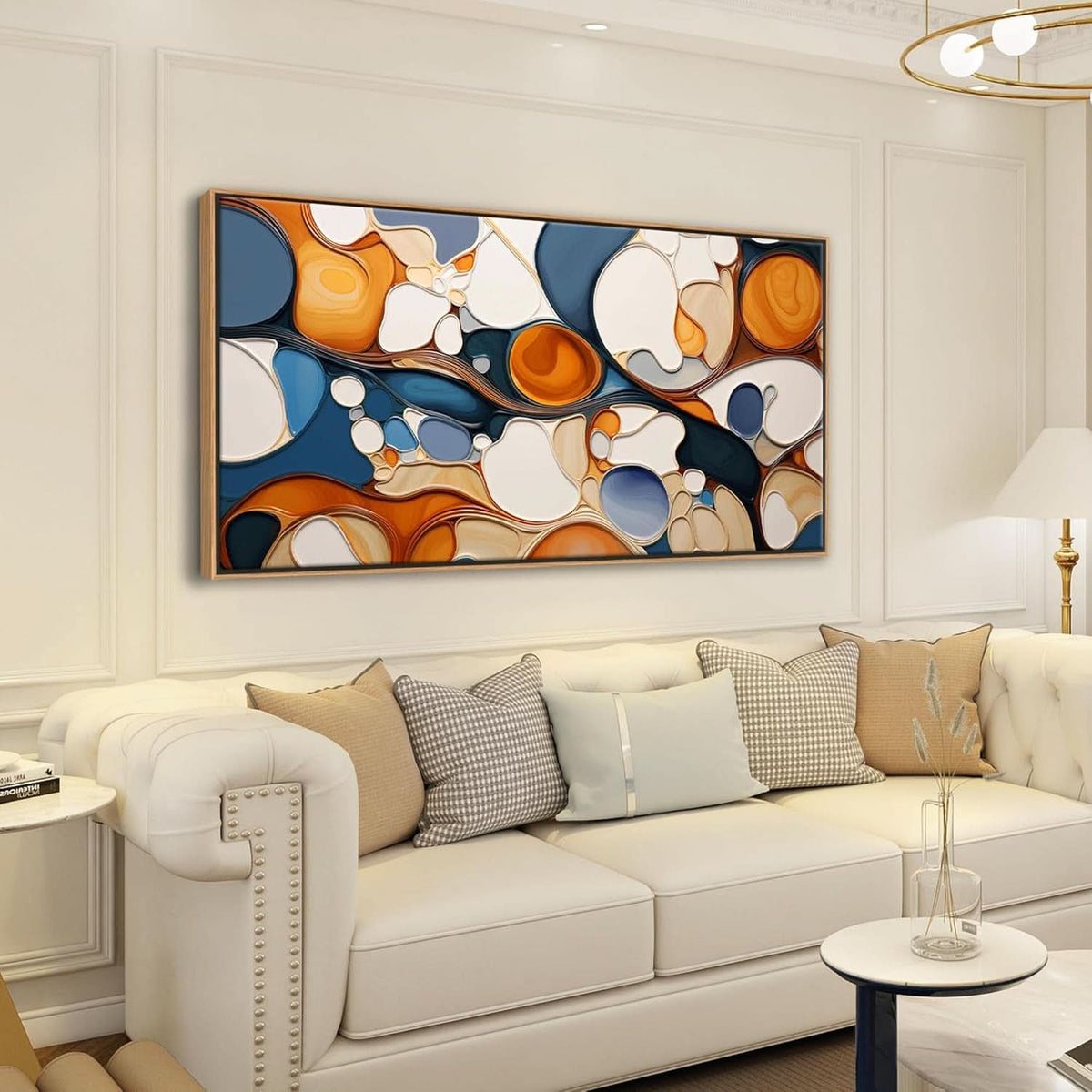 Abstract Wall Art Extra Large Framed Colorful Canvas – image 2