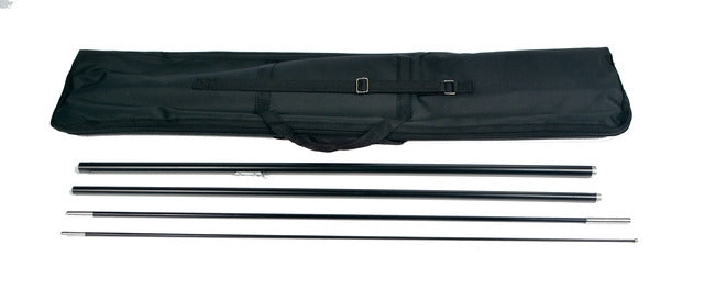 Double-sided teardrop flag kit travel bag and poles