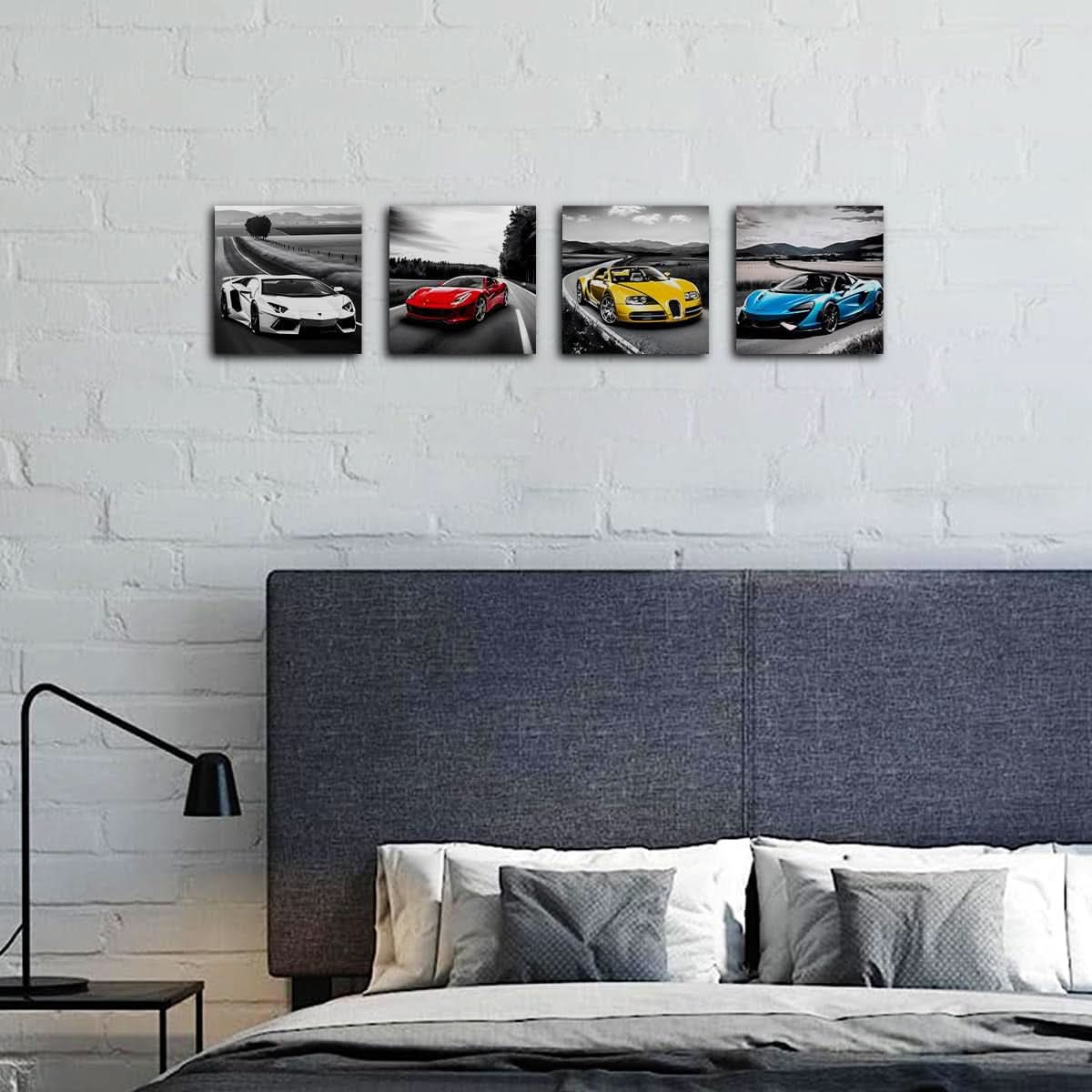 Racing Car Four-Panel Canvas Wall Art Set of 4 for Living Room – image 4