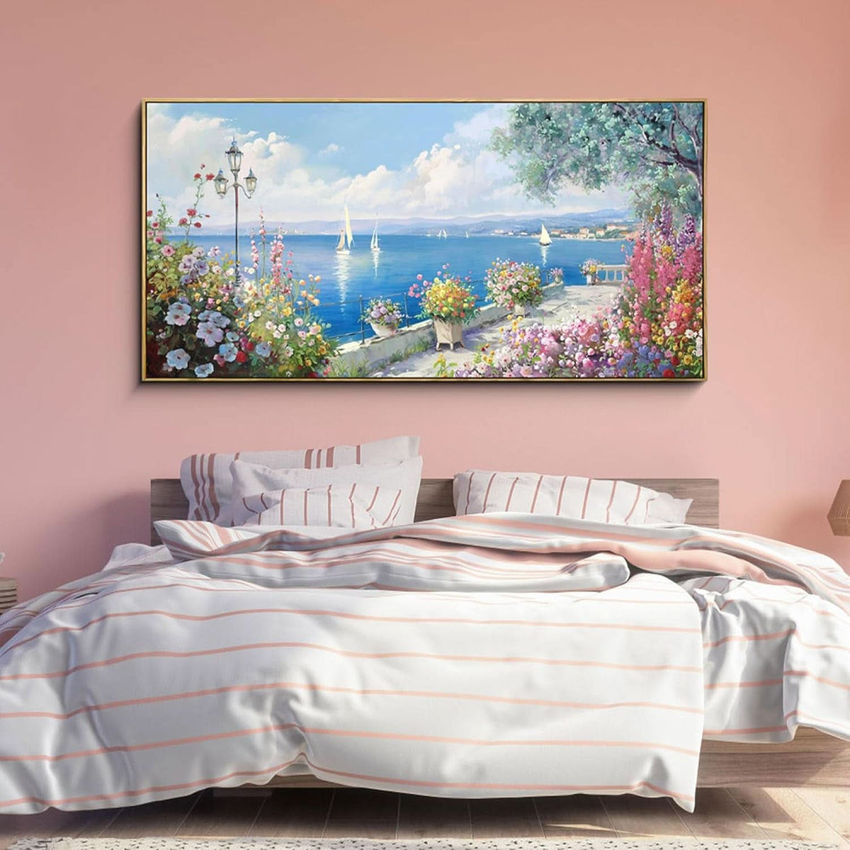 Seascape Ultramarine Coastal Wall Art 58x29 Canvas – image 5