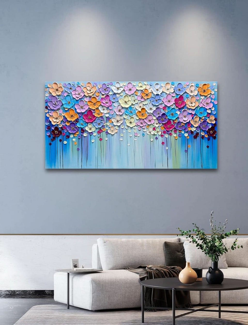 Abstract Wall Art 24x48 Hand-Painted for Living Room – image 3