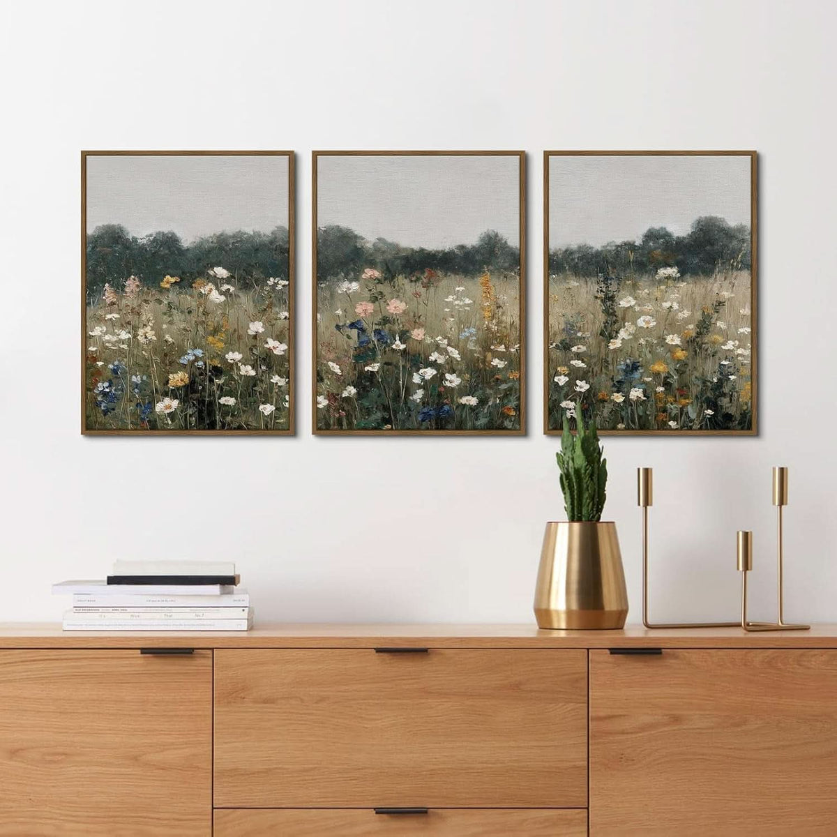 Meadow Timeless Landscape Wall Art Set of 3 Canvas, 12x16 in – image 3