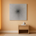 Textured Abstract Wall Art 24x48 Hand-Painted Silver Canvas – main view