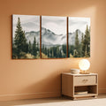 Forest Mountain Abstract Landscape Wall Art Set of 3 , 12x16 in – main view