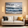 Seascape Black and White Coastal Wall Art 20x40 Canvas – main view