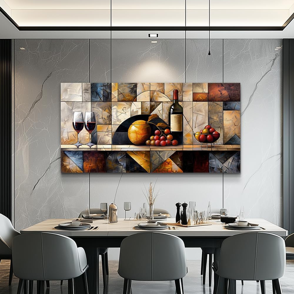 Wine Glass Opulent Landscape Wall Art 20x40 Canvas – image 6