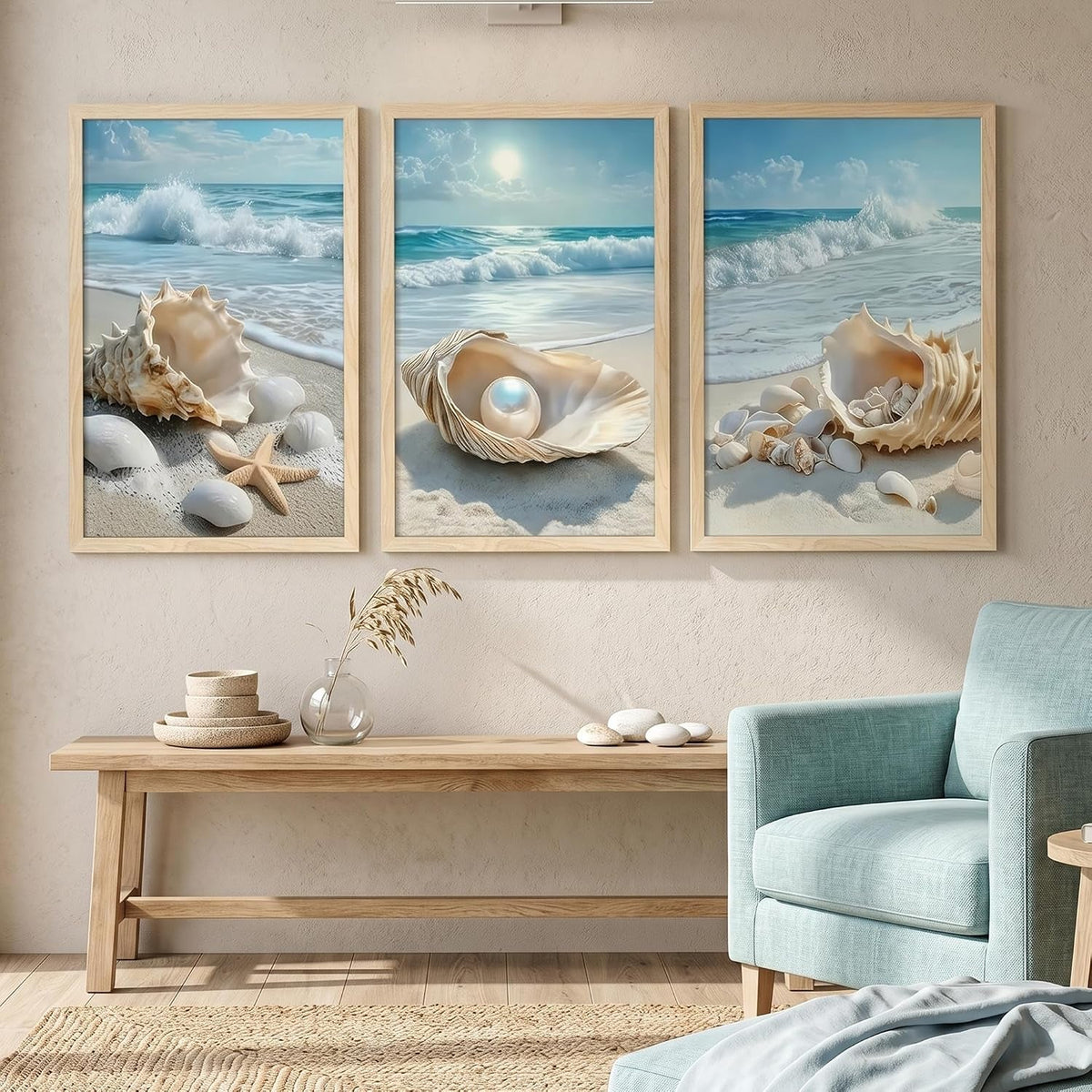 Pearl Extravagant Coastal Wall Art 20x30 Framed Canvas – image 3
