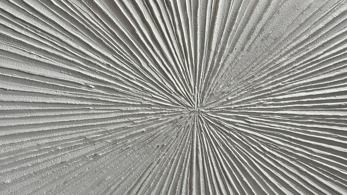 Abstract Wall Art 24x48 Hand-Painted Framed White for Living Room – image 8