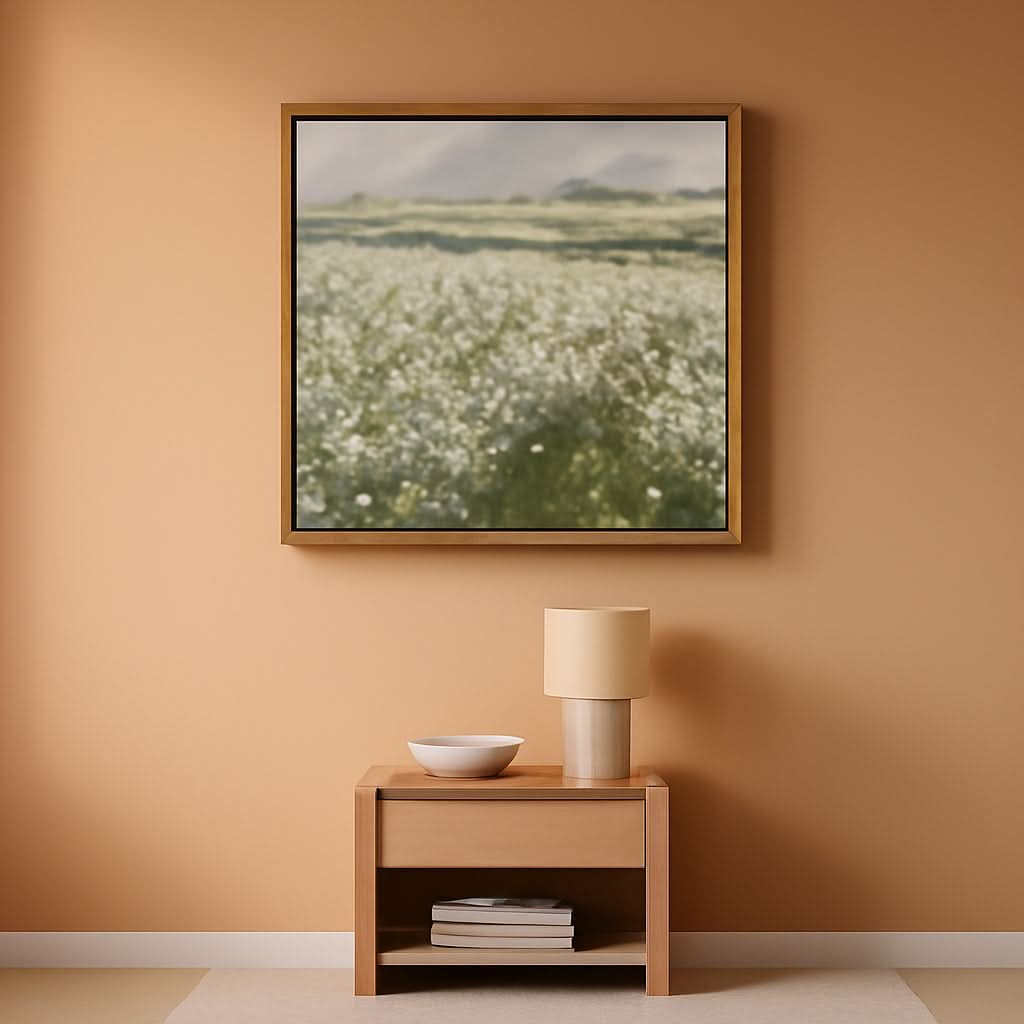 Natural Finish Landscape Wall Art 8x10 Framed Canvas – main view