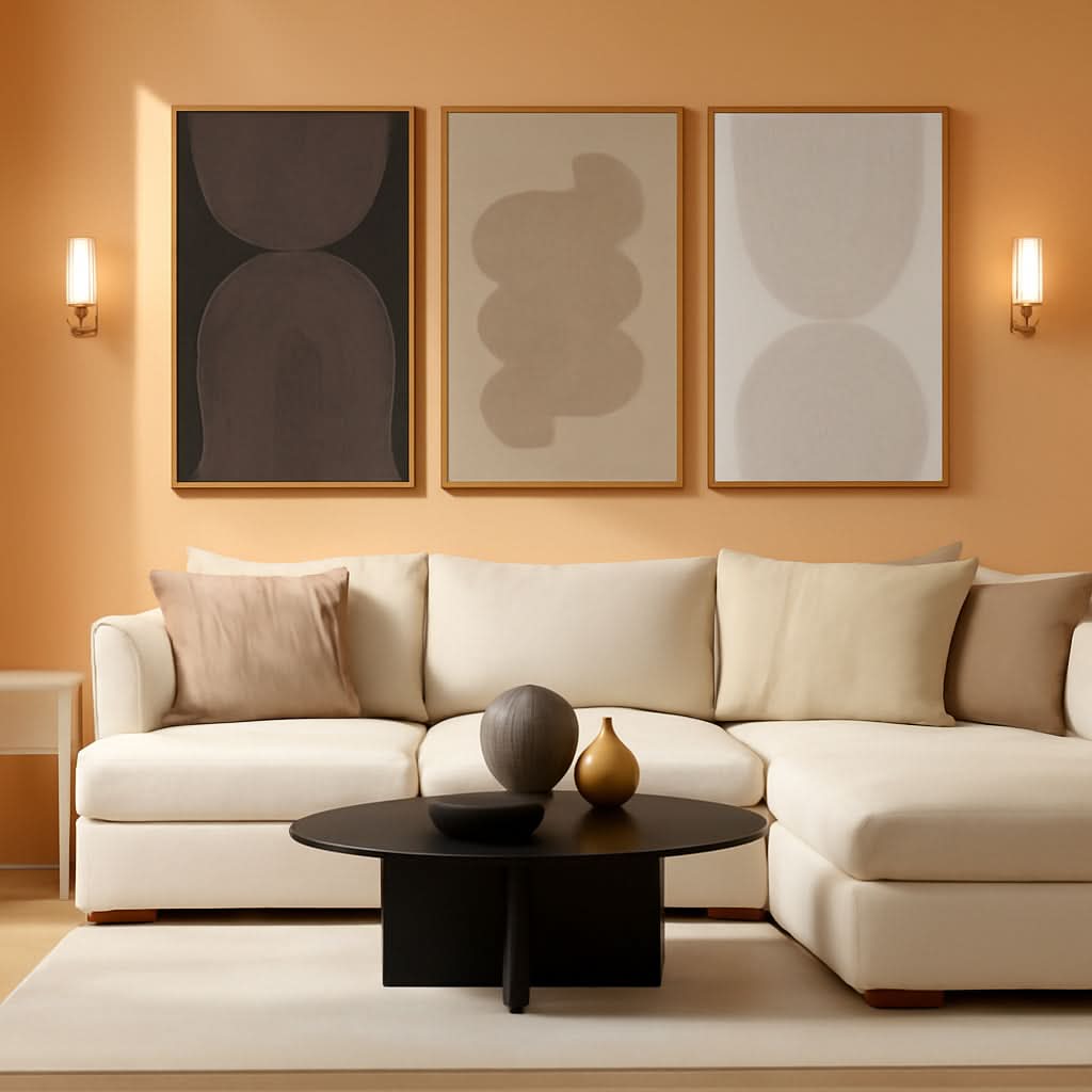 Geometric Black and White Abstract Wall Art Set of 3 Framed, 24x36 in – main view