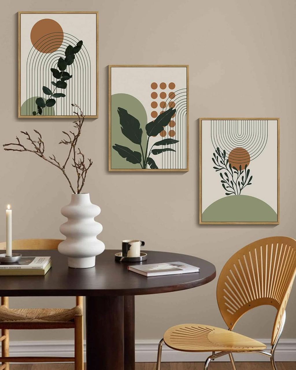 Boho Botanical Wall Art 11x14 Framed for Living Room – image 4