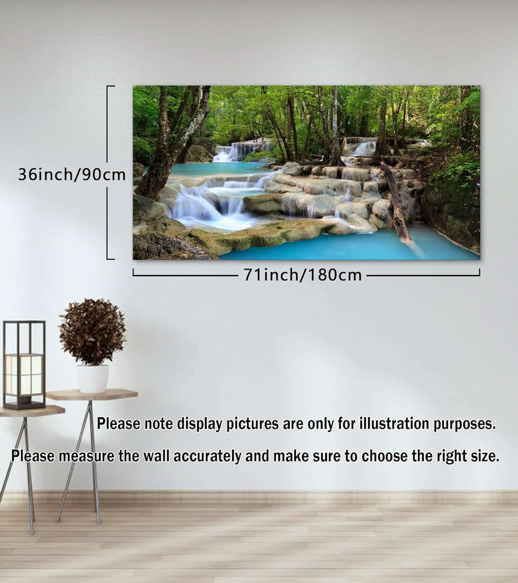 Tropical Waterfall Landscape Wall Art 71x36 Canvas – image 3