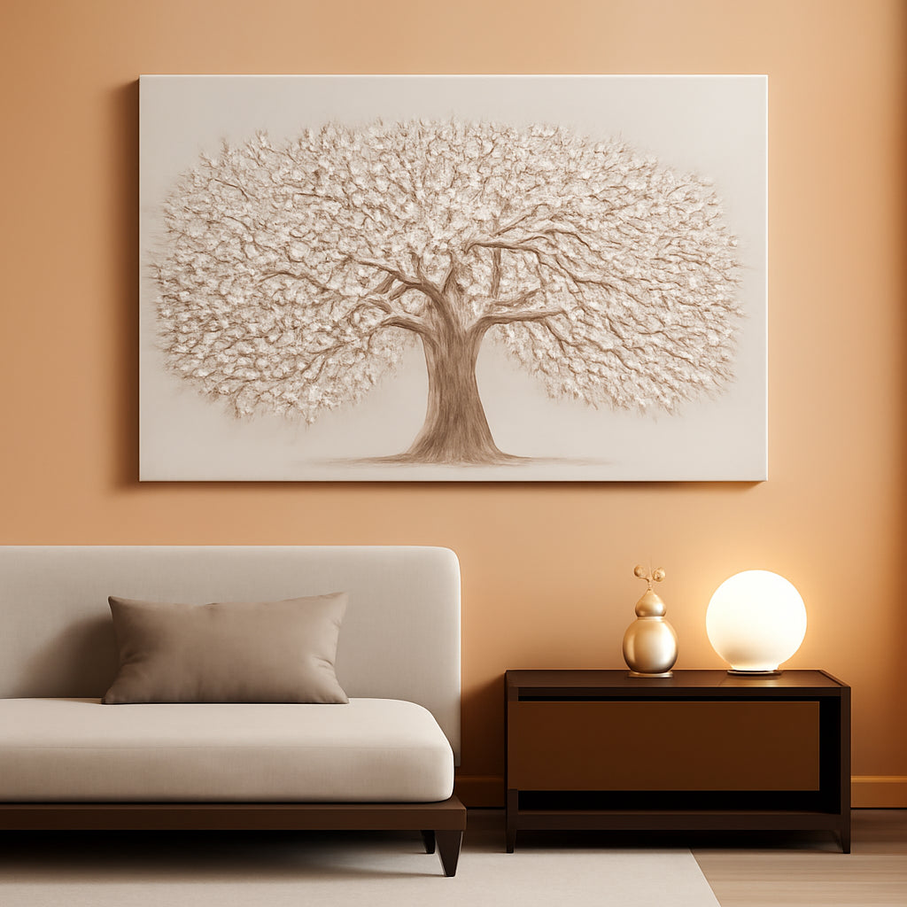 Tree of Life Botanical Wall Art Extra Large Canvas – main view