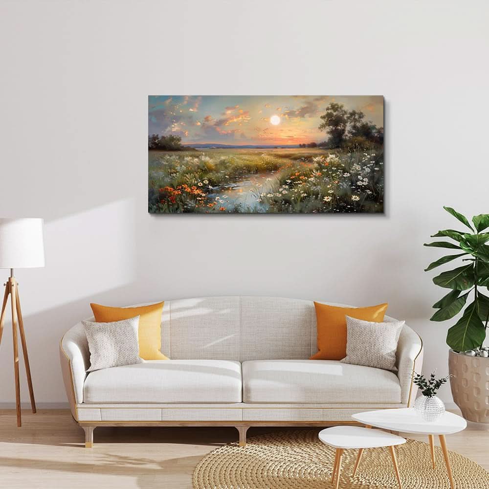 Printed Landscape Wall Art Canvas for Living Room – image 2