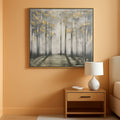 Impressionist Abstract Wall Art 30x60 Hand-Painted Gray Canvas – main view