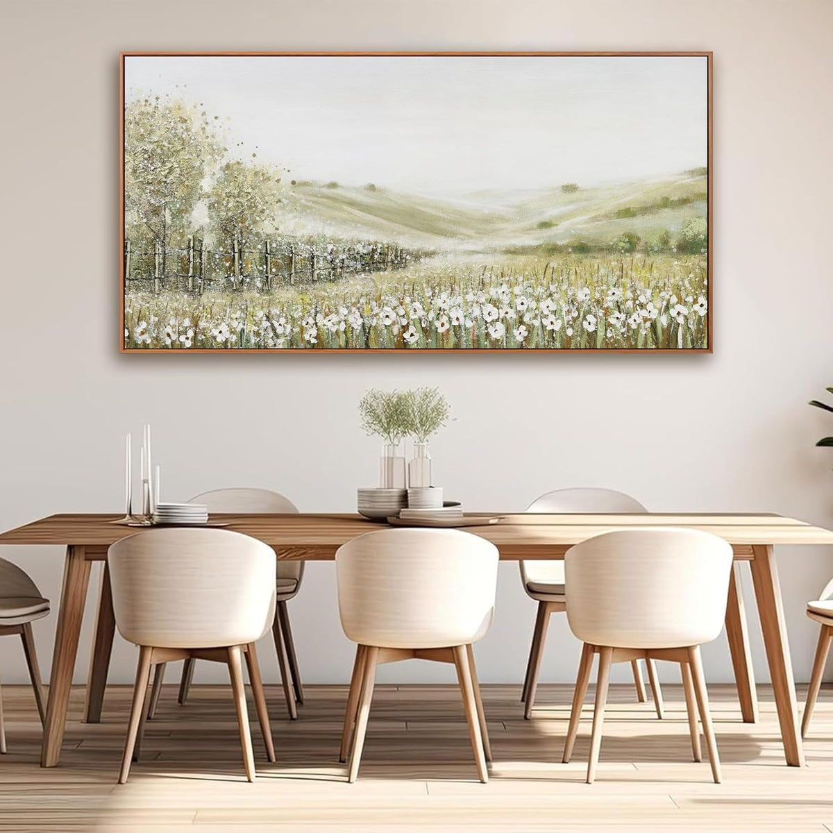 Mountain Abstract Landscape Wall Art 29x58 Framed Canvas – image 5