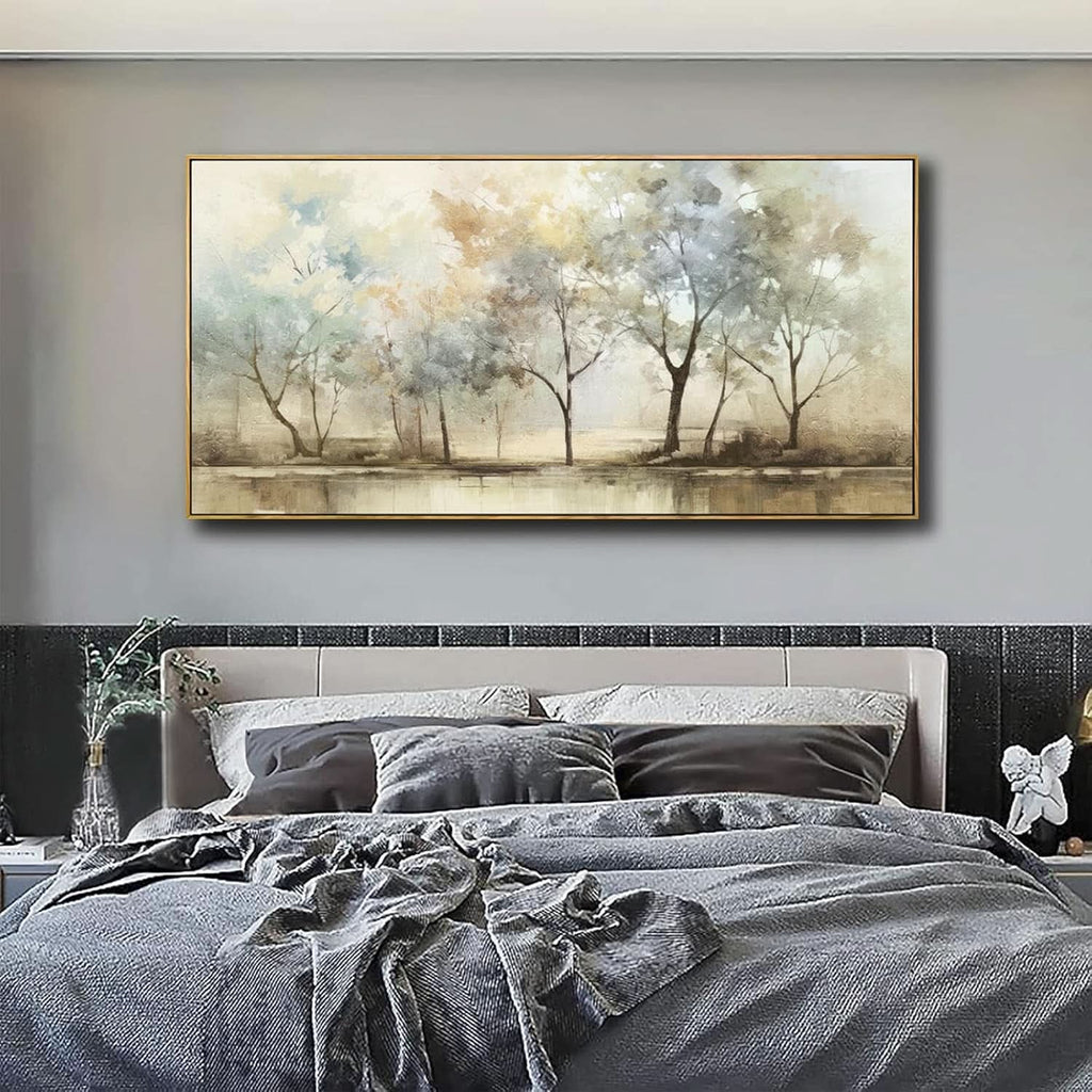 Trees Abstract Landscape Wall Art 20x40 Colorful Canvas – image 5