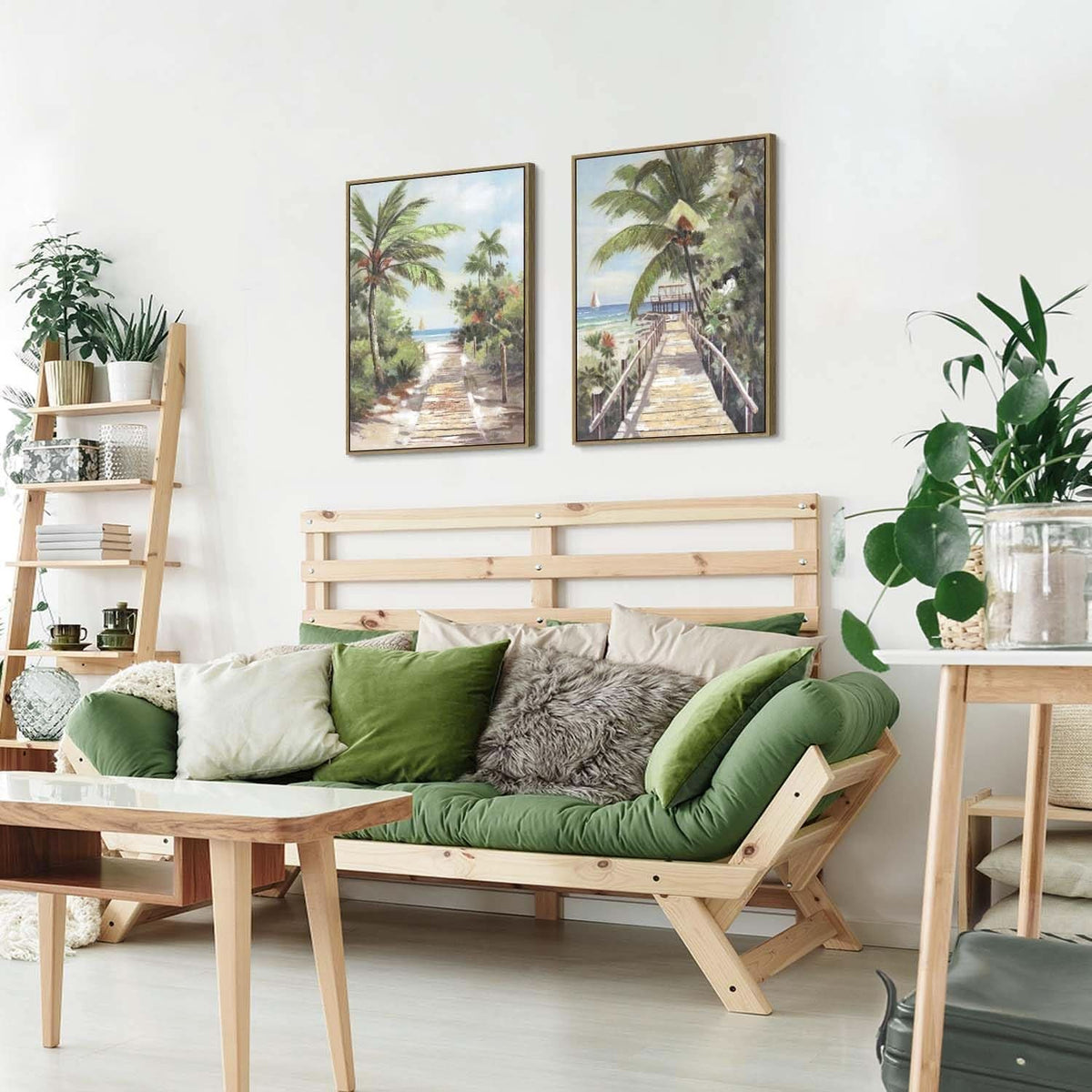 Coastal Wall Art 24x36 Turquoise Canvas for Living Room – image 5