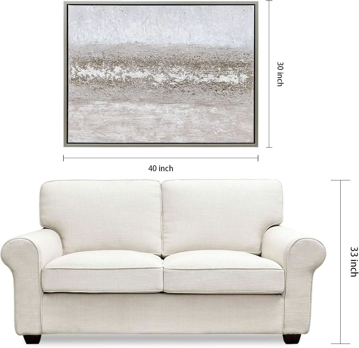 Abstract Wall Art 40x30 Hand-Painted Canvas for Living Room – image 9