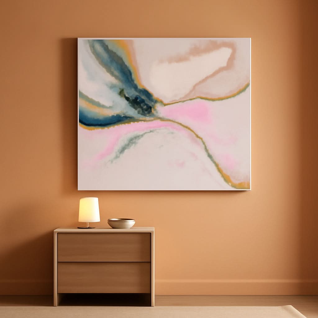 Emerald-Green Abstract Wall Art 36x24 Hand-Painted Green Canvas – main view