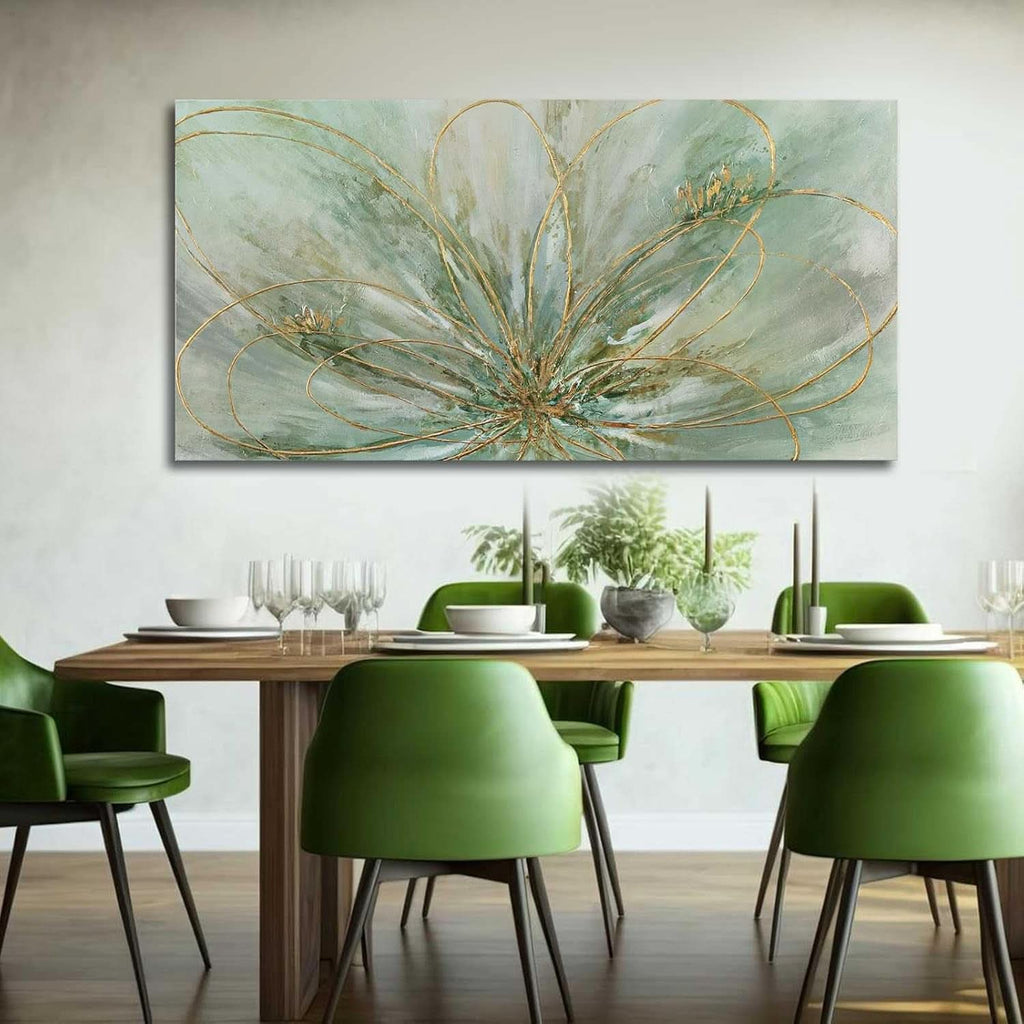 Abstract Floral Wall Art 24x48 Canvas for Living Room – image 4