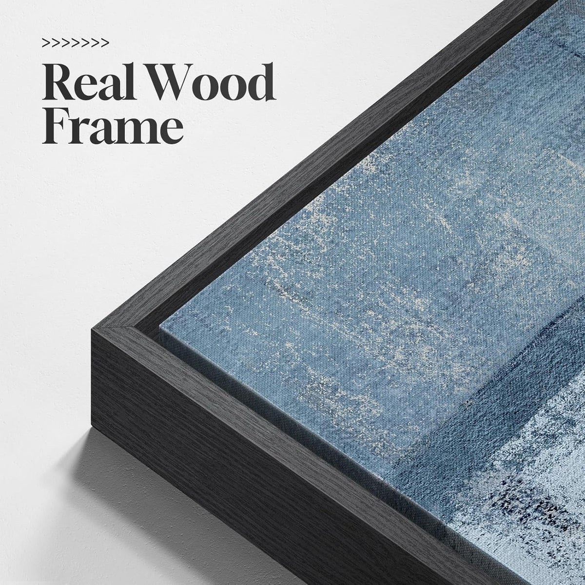 Area Modern Wall Art Set of 3 Framed Blue Grey for Living Room – image 5