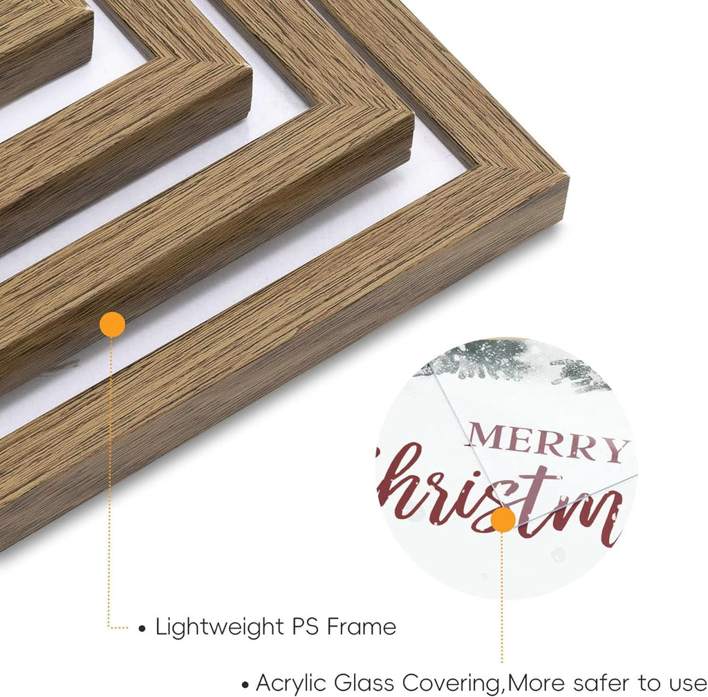 Forest Christmas Holiday Landscape Wall Art Set of 5 Framed – image 5