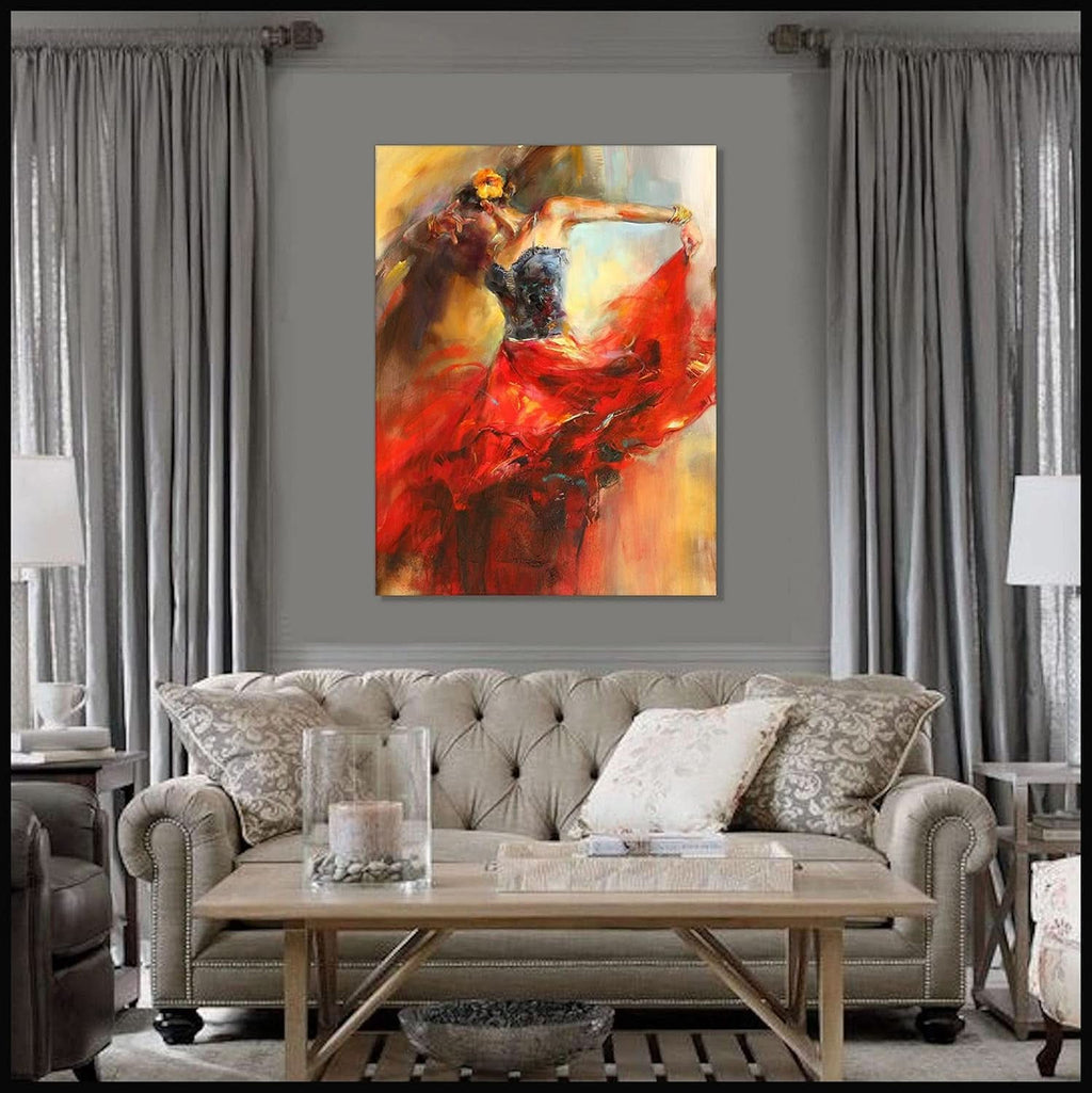 Dancing Lady Canvas Wall Art 16x12 Framed for Living Room – image 4
