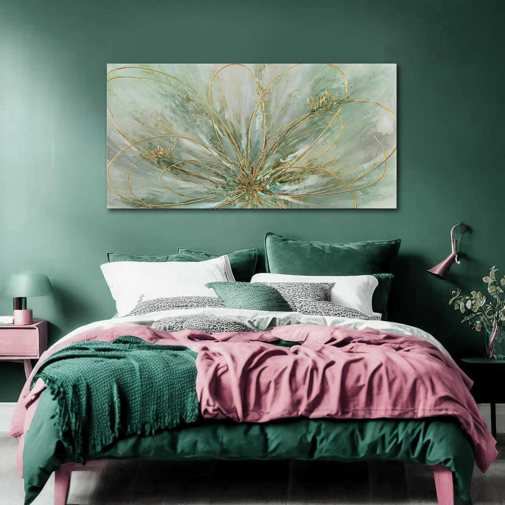Abstract Floral Wall Art 24x48 Canvas for Living Room – image 3
