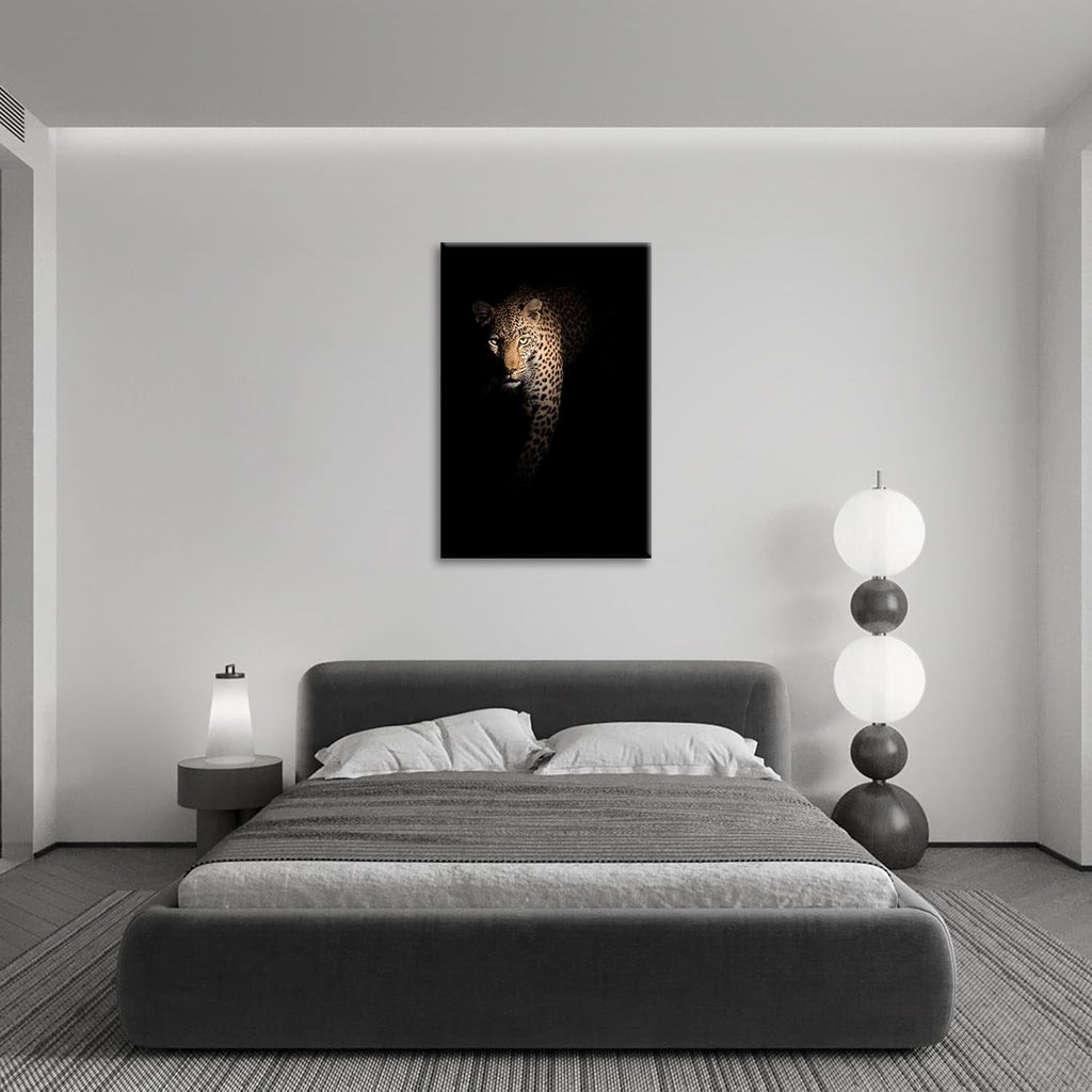 Leopard Wildlife Portrait Wall Art 24x36 Framed Canvas – image 5