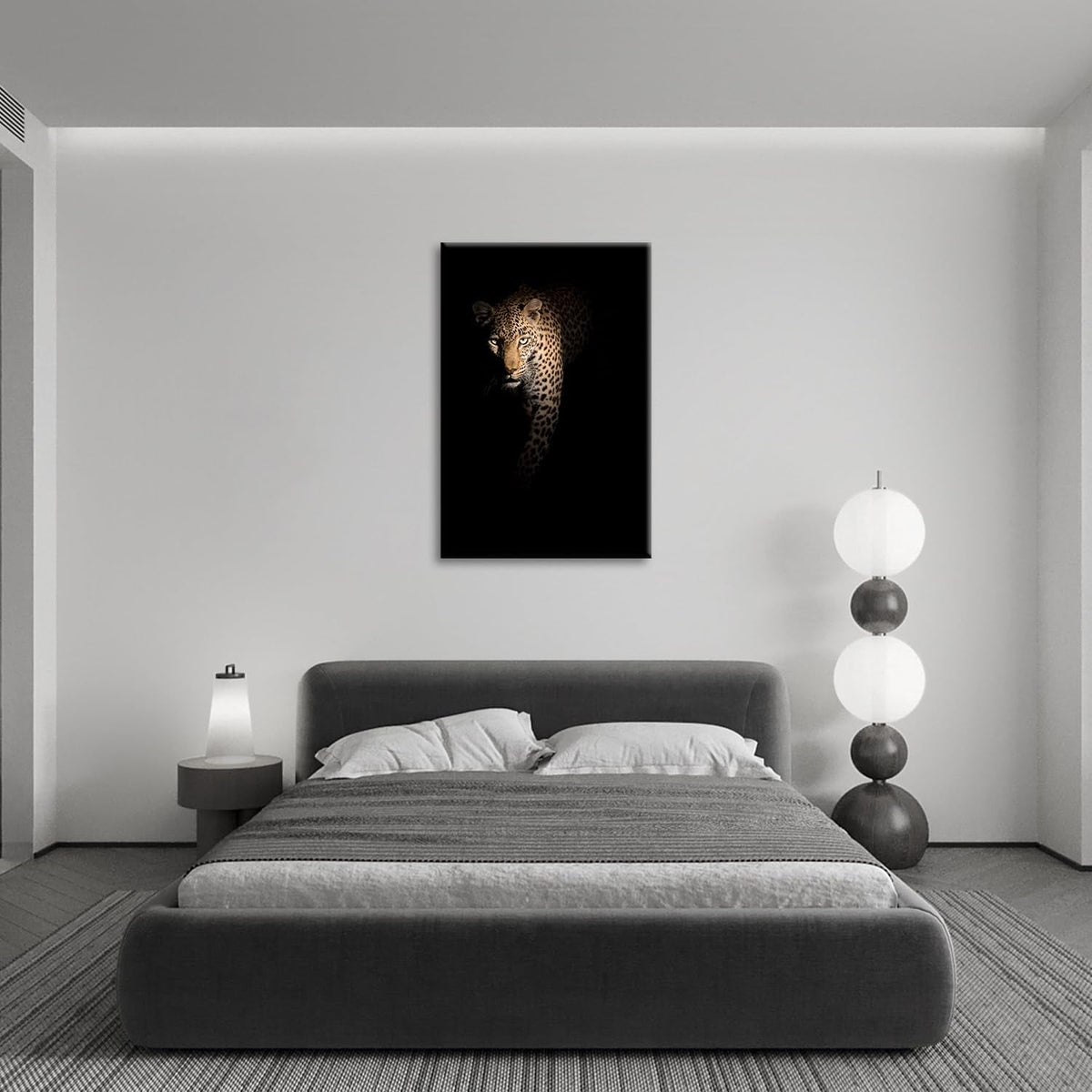 Leopard Wildlife Portrait Wall Art 24x36 Framed Canvas – image 5