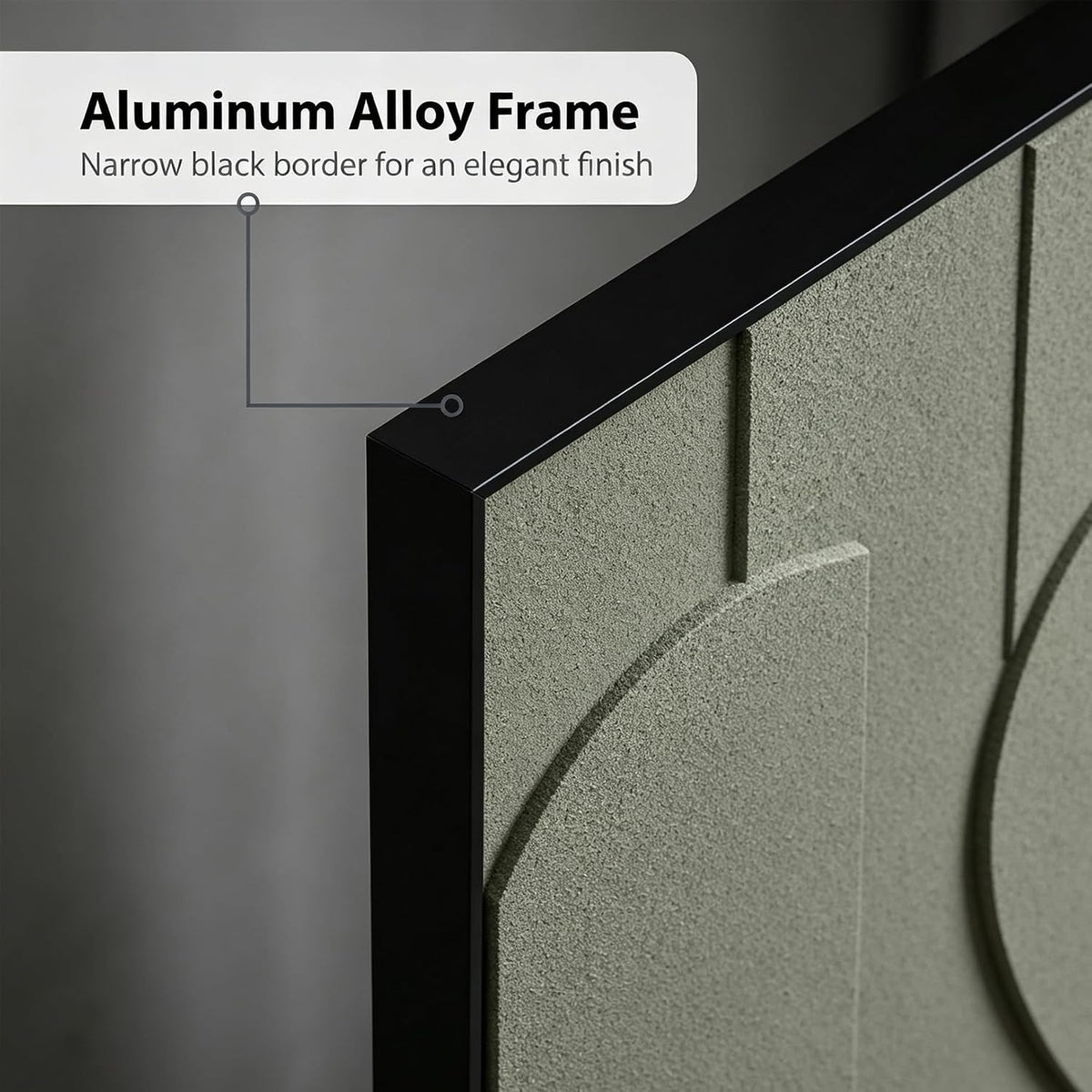 Sandstone 3D Abstract Wall Art Framed Black Sandstone – image 5