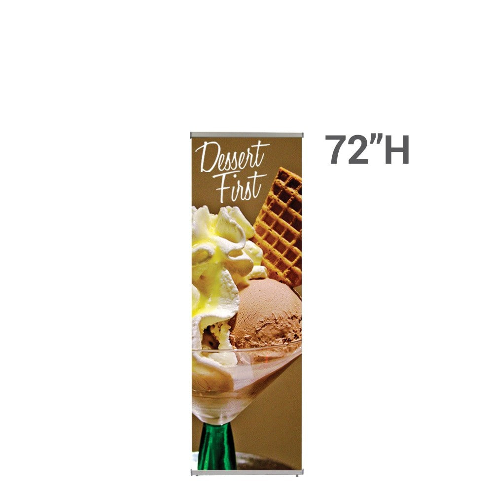 24 x 72 inch L-banner stand with custom print
