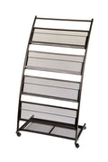 4-shelf mobile literature rack